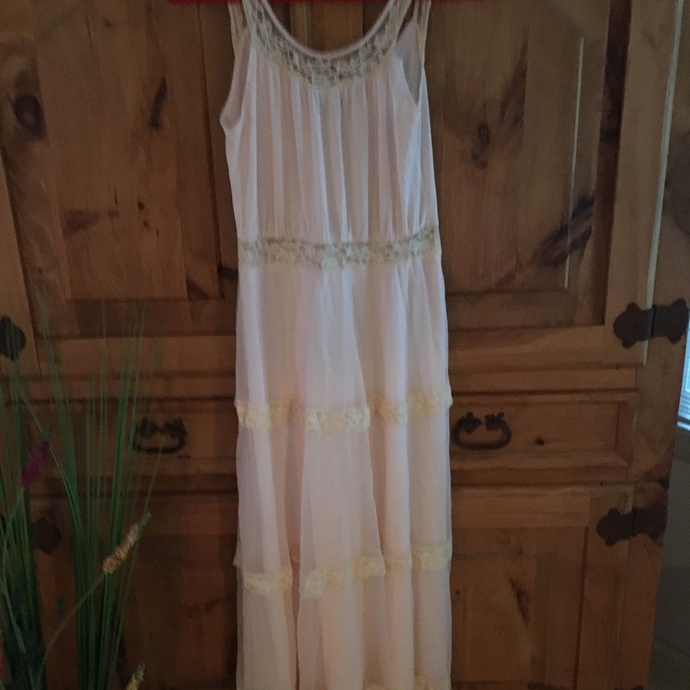 Vintage pink slip or negligee.